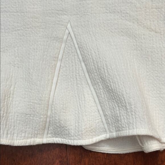 Sundance White Peplum Top with Multicolor Floral Embroidery, Size Medium - Picture 7 of 14